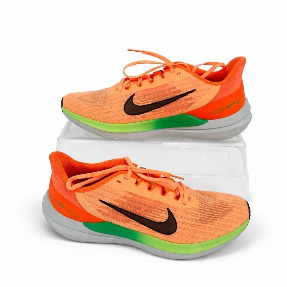 Nike Air Winflo 9 Womens 11 Peach Cream Total Orange Running Shoes DD8686-800